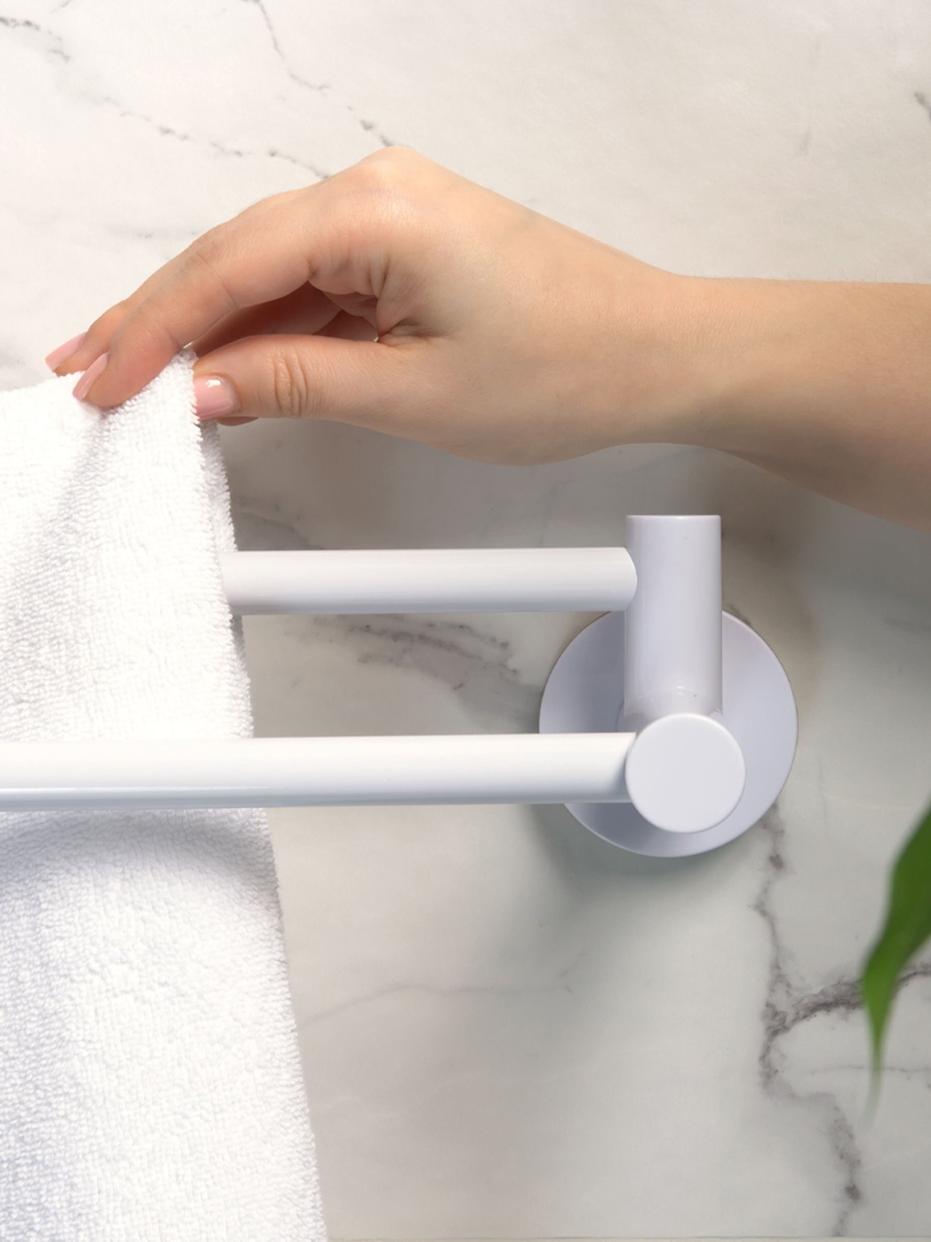 Тримач для рушників подвійний клейкий MBM HOME модель BP-31 WHITE Фото