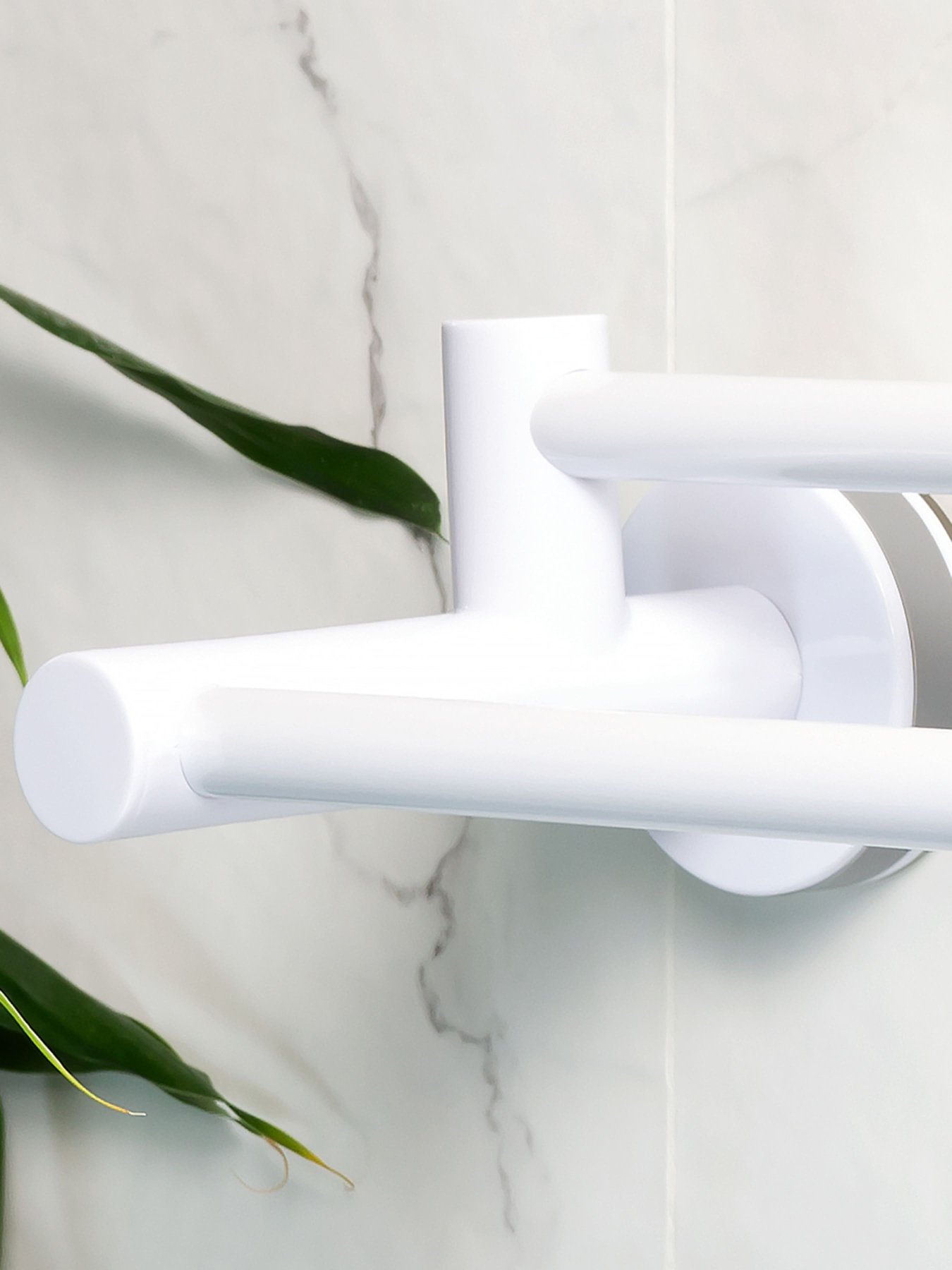 Тримач для рушників подвійний клейкий MBM HOME модель BP-31 WHITE Фото