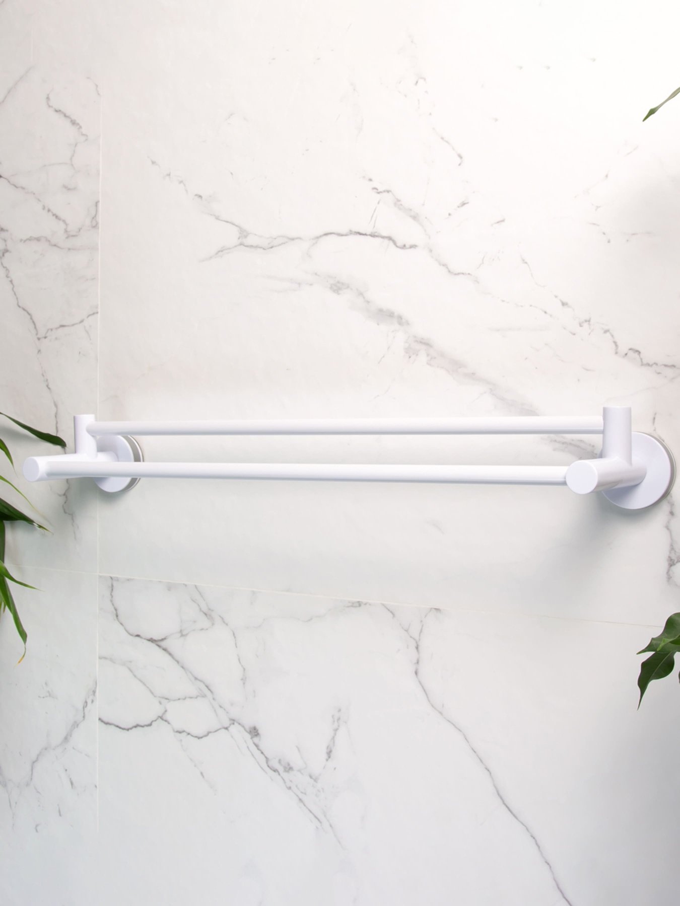 Тримач для рушників подвійний клейкий MBM HOME модель BP-31 WHITE Фото