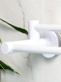 Тримач для рушників подвійний клейкий MBM HOME модель BP-31 WHITE Фото