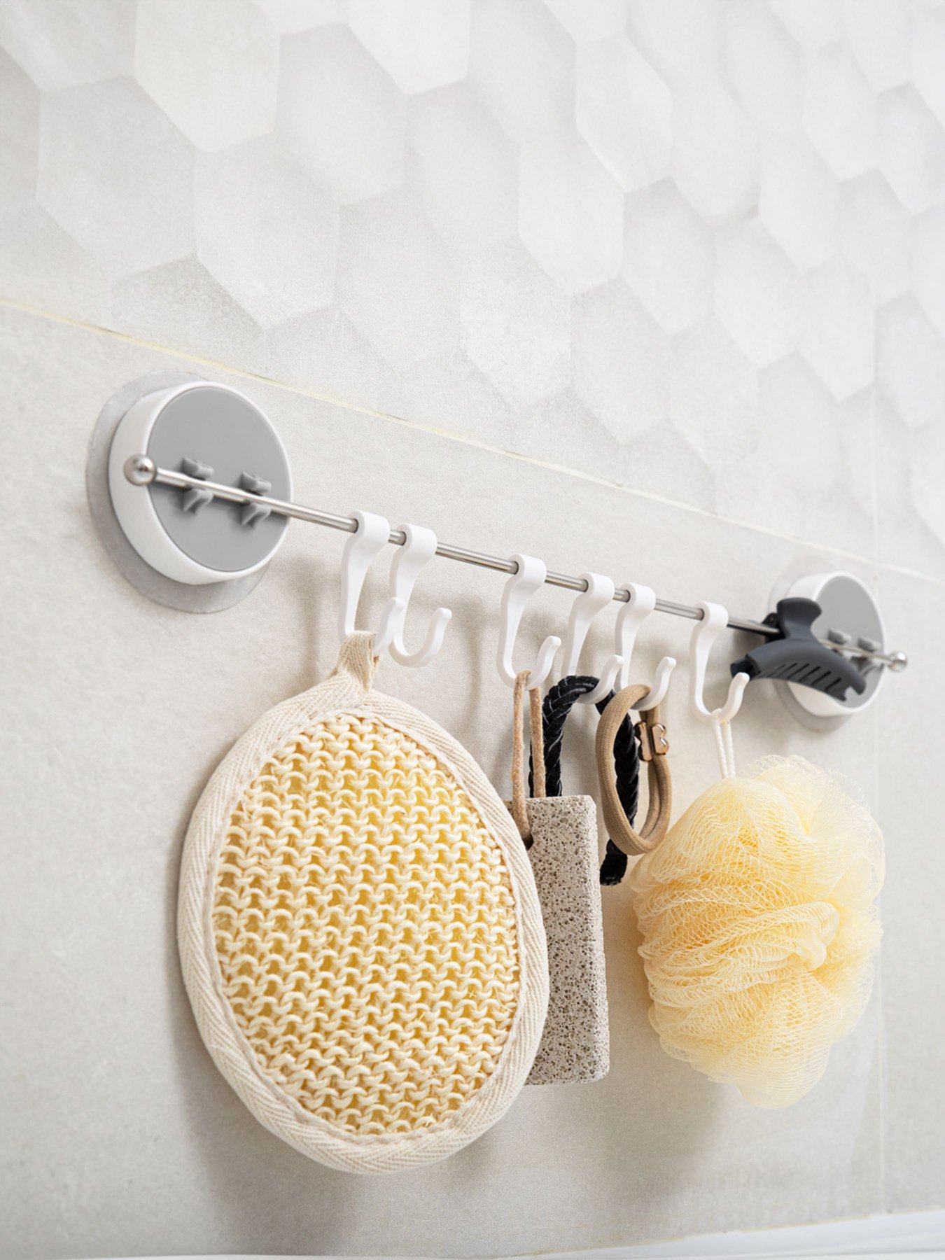 Держатель с крючками универсальный клеящийся MBM HOME модель BP-8 WHITE Держатель с крючками универсальный клеящийся MBM HOME модель BP-8 WHITE Фото