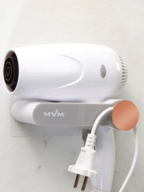 Тримач для фену клейкий білий з сірим MBM HOME модель BP-32 WHITE/GRAY Фото
