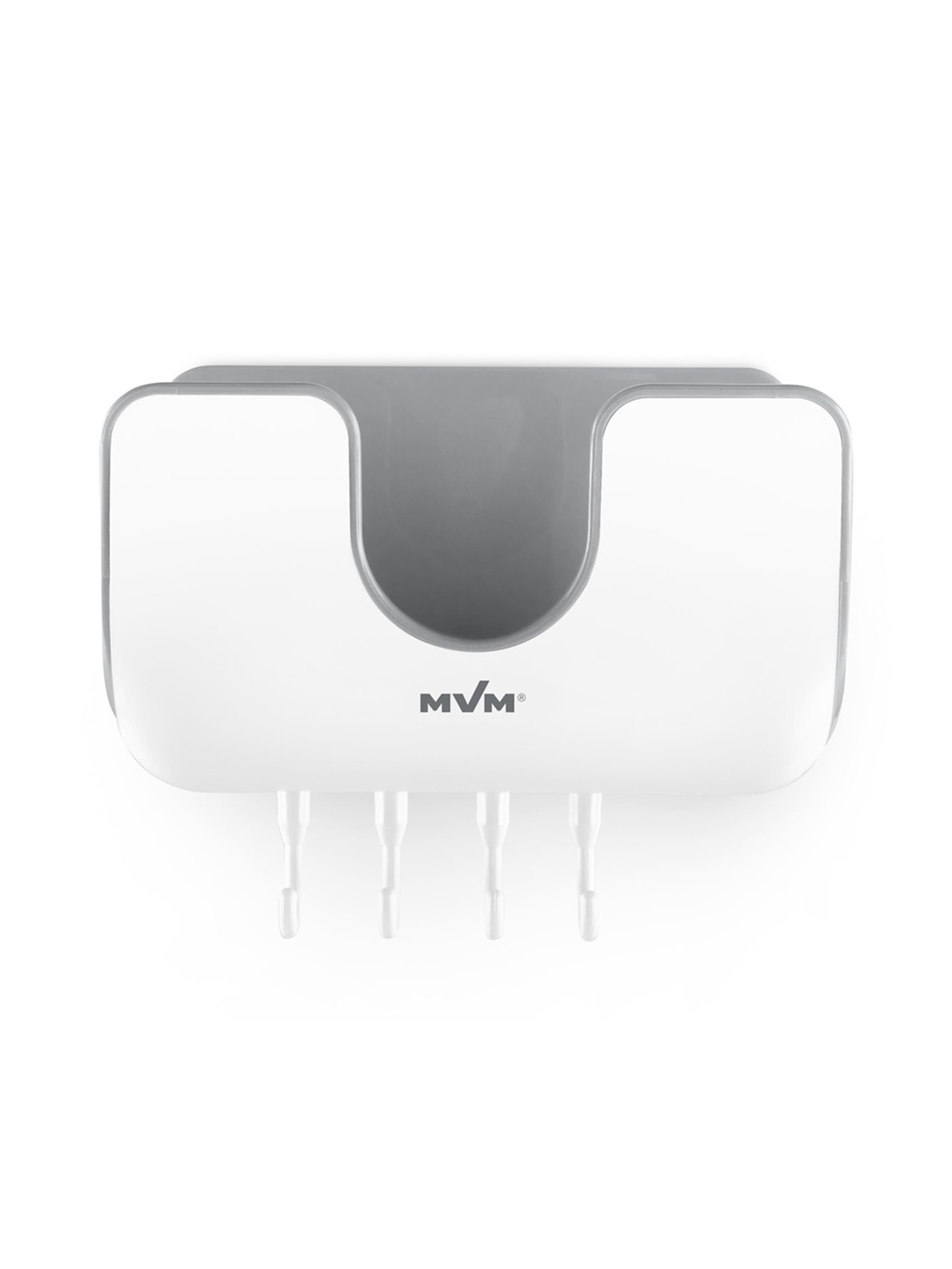 Держатель настенный с крючками клеящийся MBM HOME модель KP-10 WHITE/GRAY Держатель настенный с крючками клеящийся MBM HOME модель KP-10 WHITE/GRAY Фото