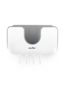 Держатель настенный с крючками клеящийся MBM HOME модель KP-10 WHITE/GRAY Фото