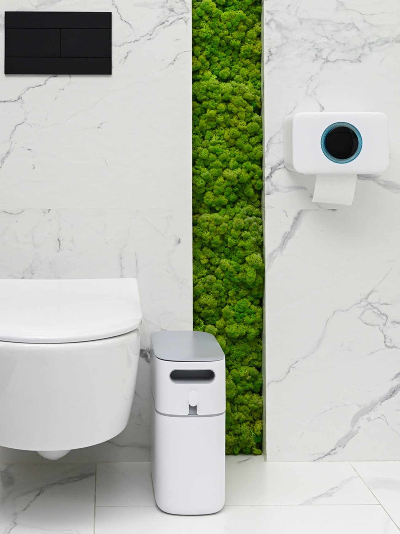 Тримач для туалетного паперу з отвором для аромасаше MBM HOME модель BP-41 WHITE/GRAY Фото