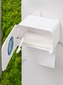 Тримач для туалетного паперу з отвором для аромасаше MBM HOME модель BP-41 WHITE/GRAY Фото