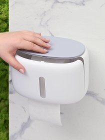 Тримач для туалетного паперу білий з сірим MBM HOME модель BP-43 WHITE/GRAY Фото