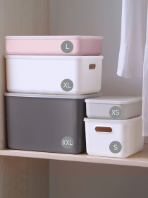Ящик для зберігання без кришки пластиковий сірий MBM HOME модель FH-12 L GRAY Фото