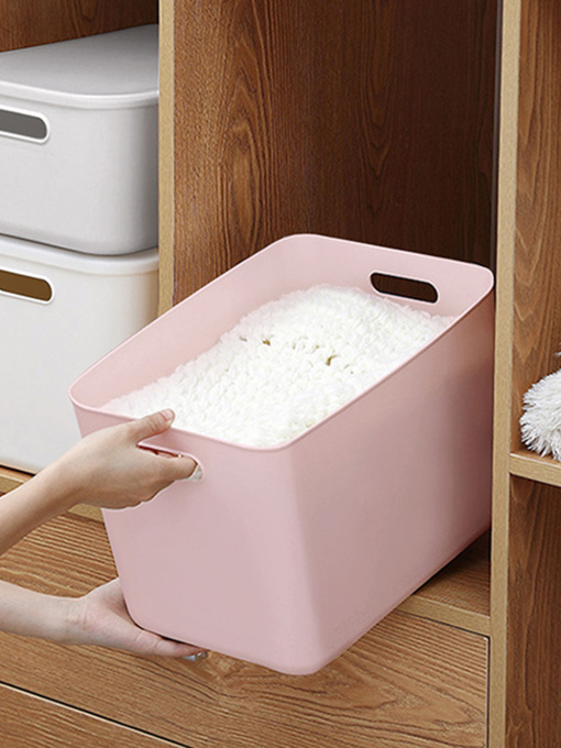 Ящик для зберігання без кришки пластиковий рожевий MBM HOME модель FH-14 XXL LIGHT PINK Фото