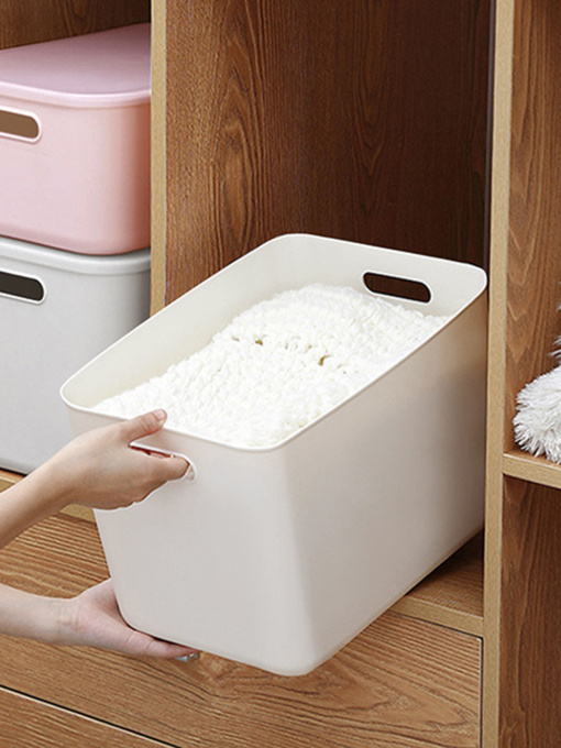 Ящик для хранения без крышки пластиковый белый MBM HOME модель FH-14 XXL WHITE Фото
