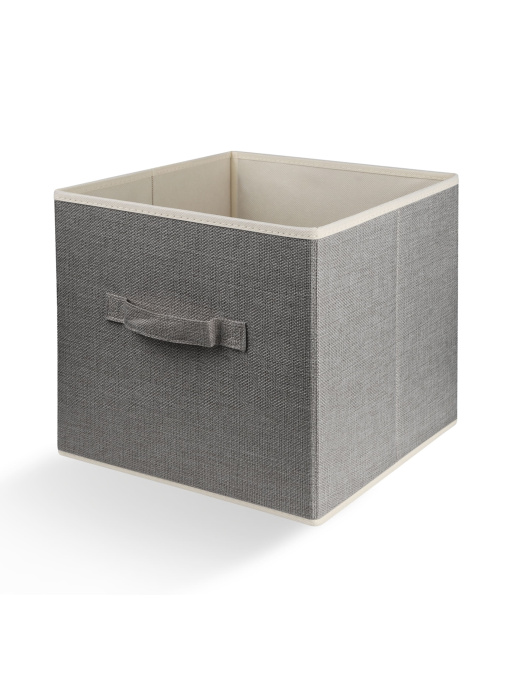 Ящик для хранения квадратный серый MBM HOME модель TH-08 LIGHT GRAY Фото