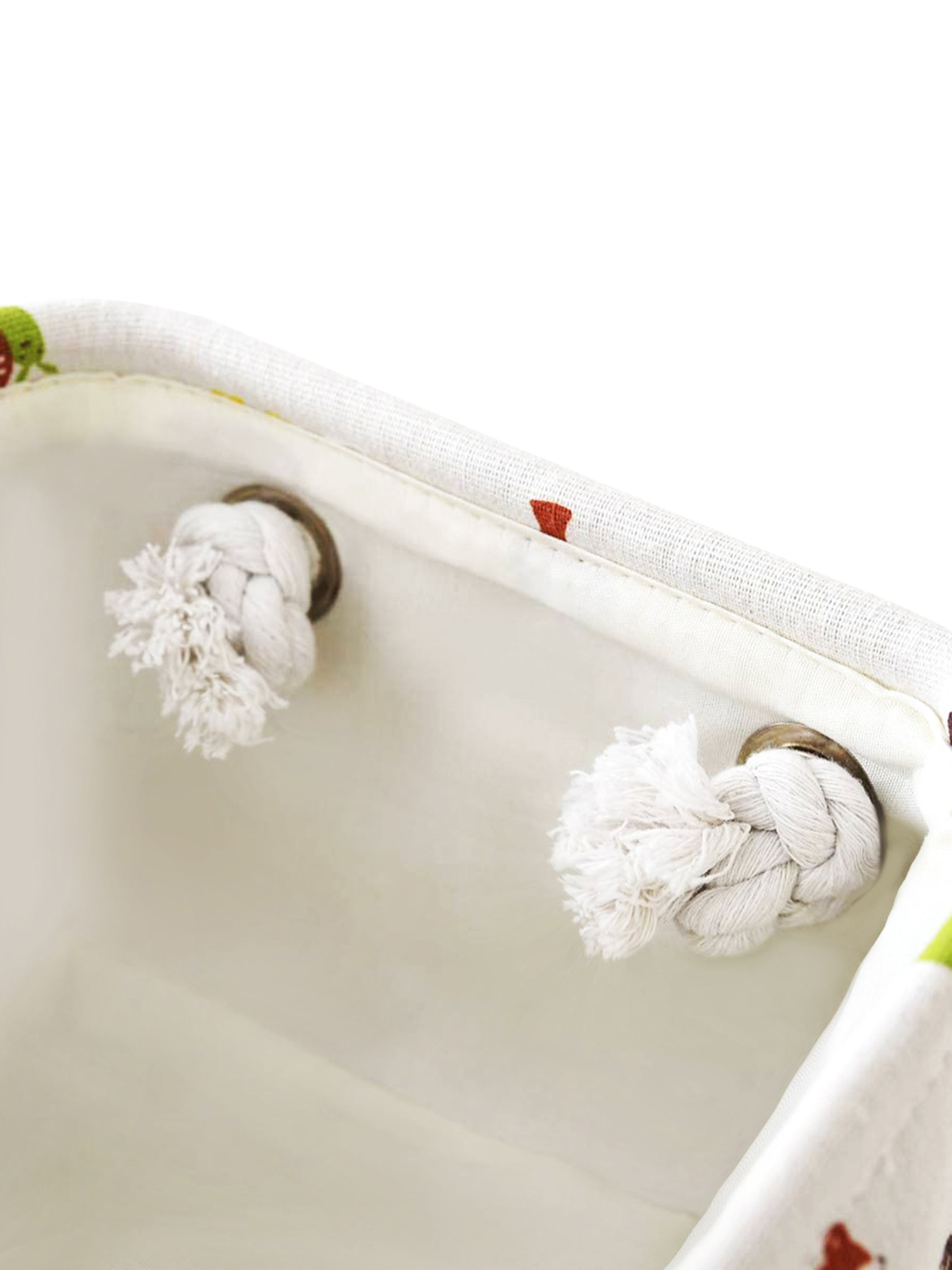 Ящик для хранения с ручками с рисунком MBM HOME модель TH-11 WHITE Фото