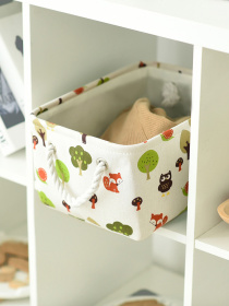Ящик для хранения с ручками с рисунком MBM HOME модель TH-11 WHITE Фото