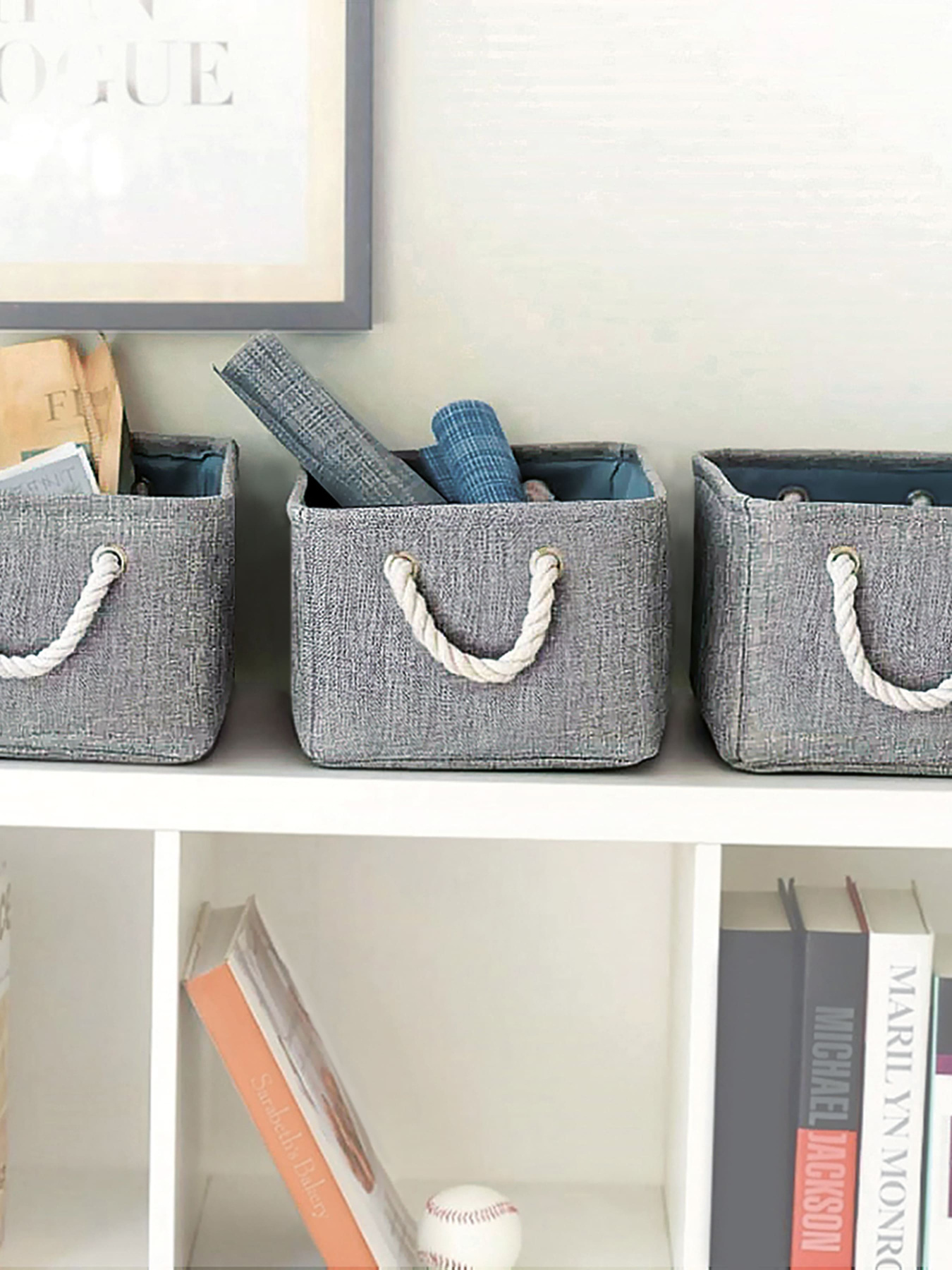 Ящик для хранения с ручками серый MBM HOME модель TH-12 GRAY Ящик для хранения с ручками серый MBM HOME модель TH-12 GRAY Фото