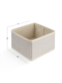 Ящик для хранения квадратный кремовый MBM HOME модель TH-29 CREAM Фото