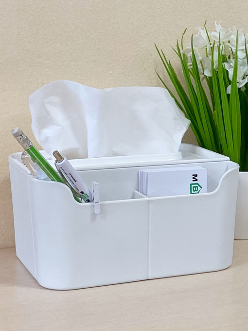 Органайзер для серветок настільний білий MBM HOME модель FH-17 WHITE Фото