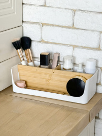 Органайзер для дрібниць білий/дерево Scandinavia MBM HOME модель FH-45 WHITE/WOOD Фото