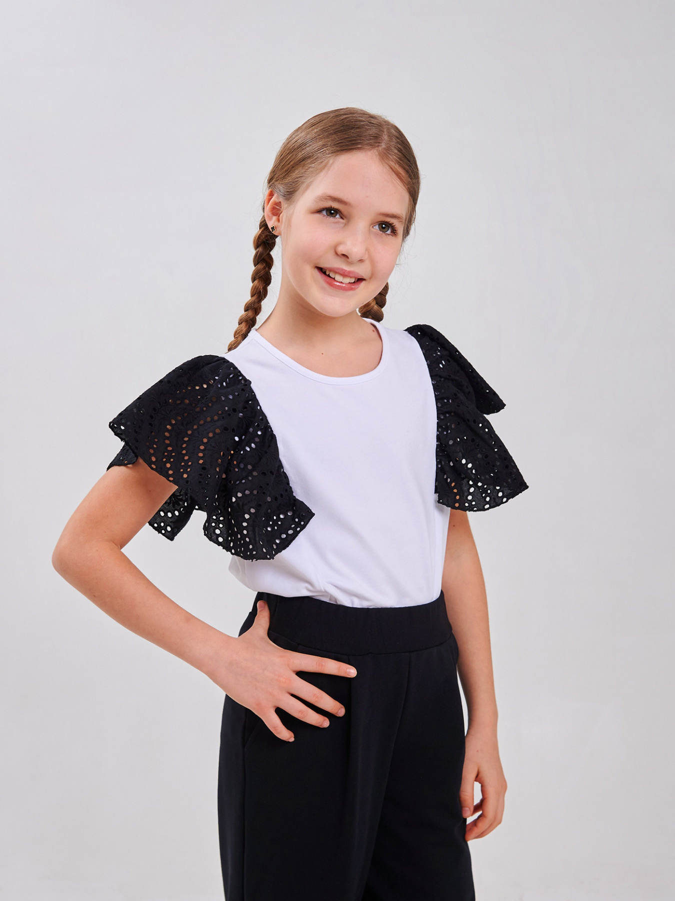 Сорочки SMIL модель smil_114974-belyj-s-cernym Фото