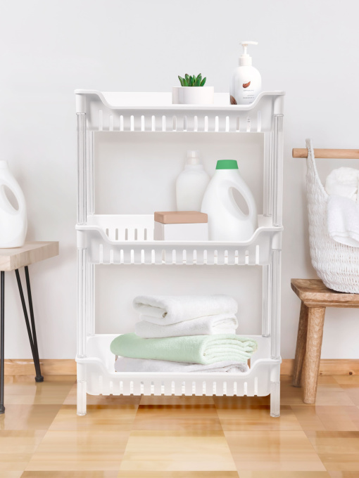 Этажерка 3-х-ярусная белая MBM HOME модель FH-05 WHITE Фото