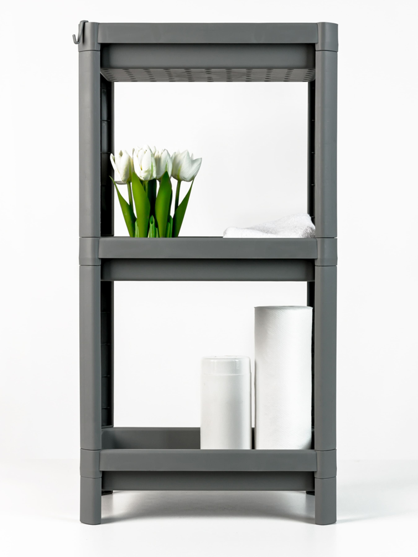 Етажерка 3-рівнева сіра MBM HOME модель FH-22/3 GRAY Фото