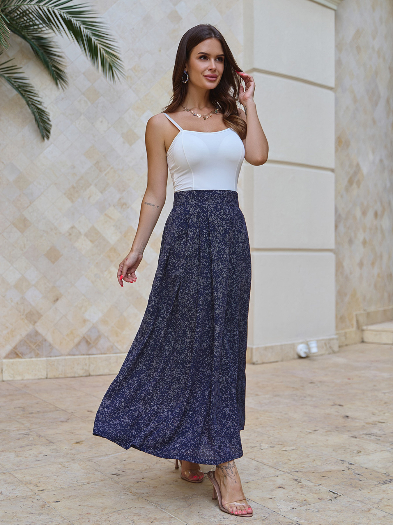 Юбки ISSA Plus модель 14782_синий Фото