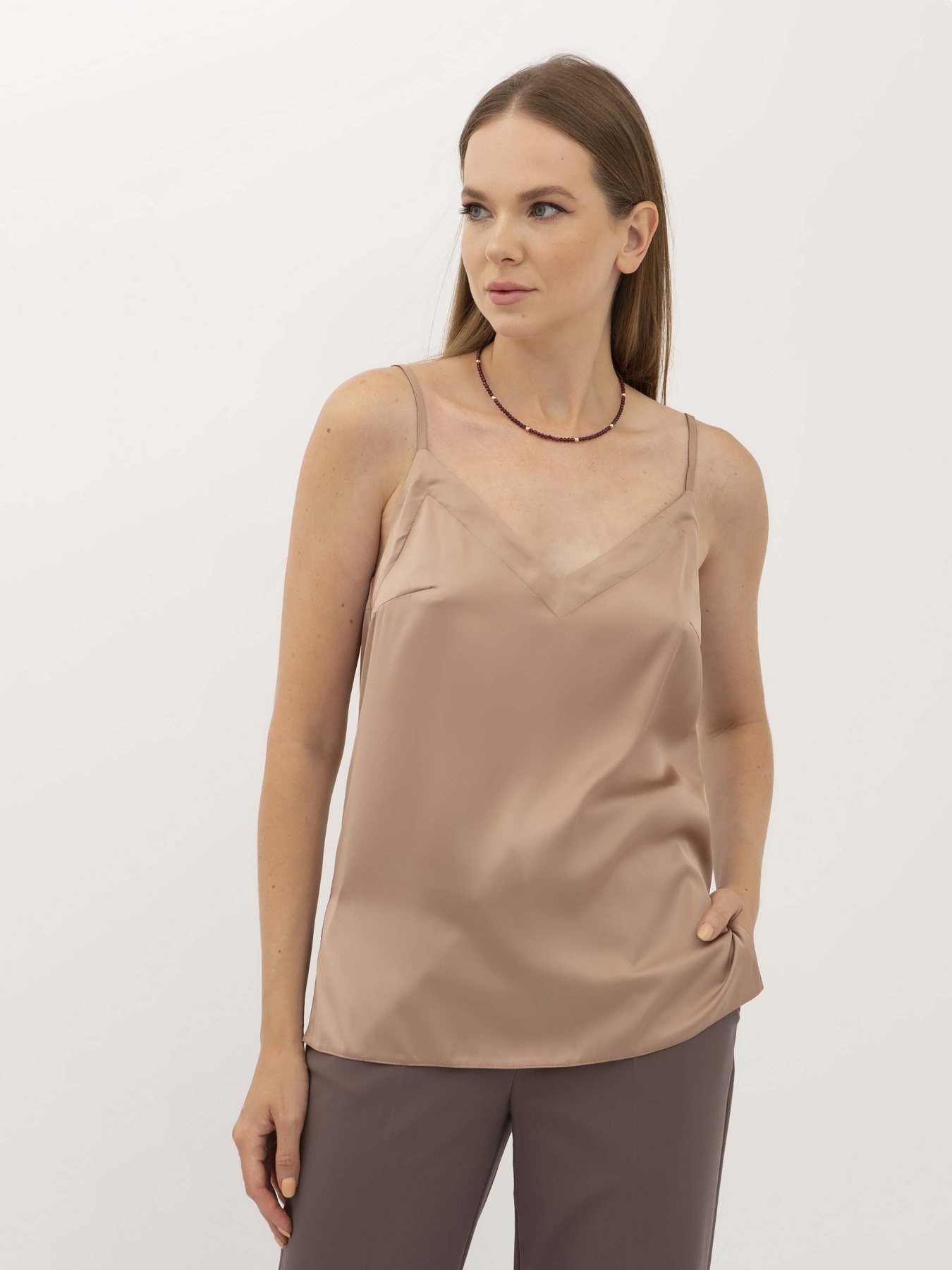 Футболки і поло Lesia модель Marcus504BrownSHRTWLS Фото