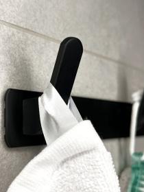 Вішалка на 3 гачки чорна MBM HOME модель HA-01/3 BLACK Фото