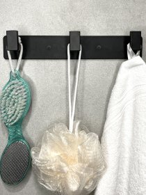 Вішалка на 3 гачки чорна MBM HOME модель HA-05/3 BLACK Фото