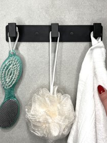 Вішалка на 3 гачки чорна MBM HOME модель HA-05/3 BLACK Фото