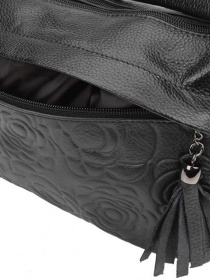 Сумки Borsa Leather модель 1t840-black Фото