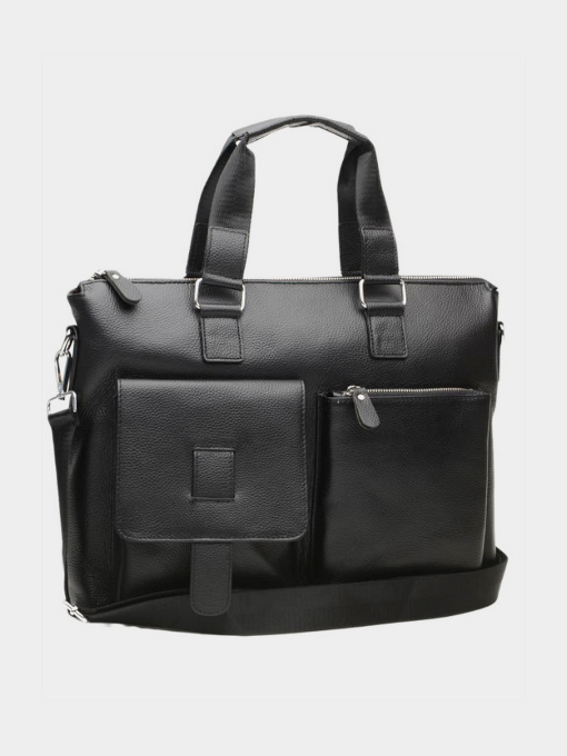 Сумки Borsa Leather модель K18825-black Фото