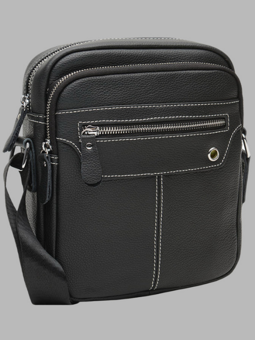 Сумки Borsa Leather модель K12221-black Фото