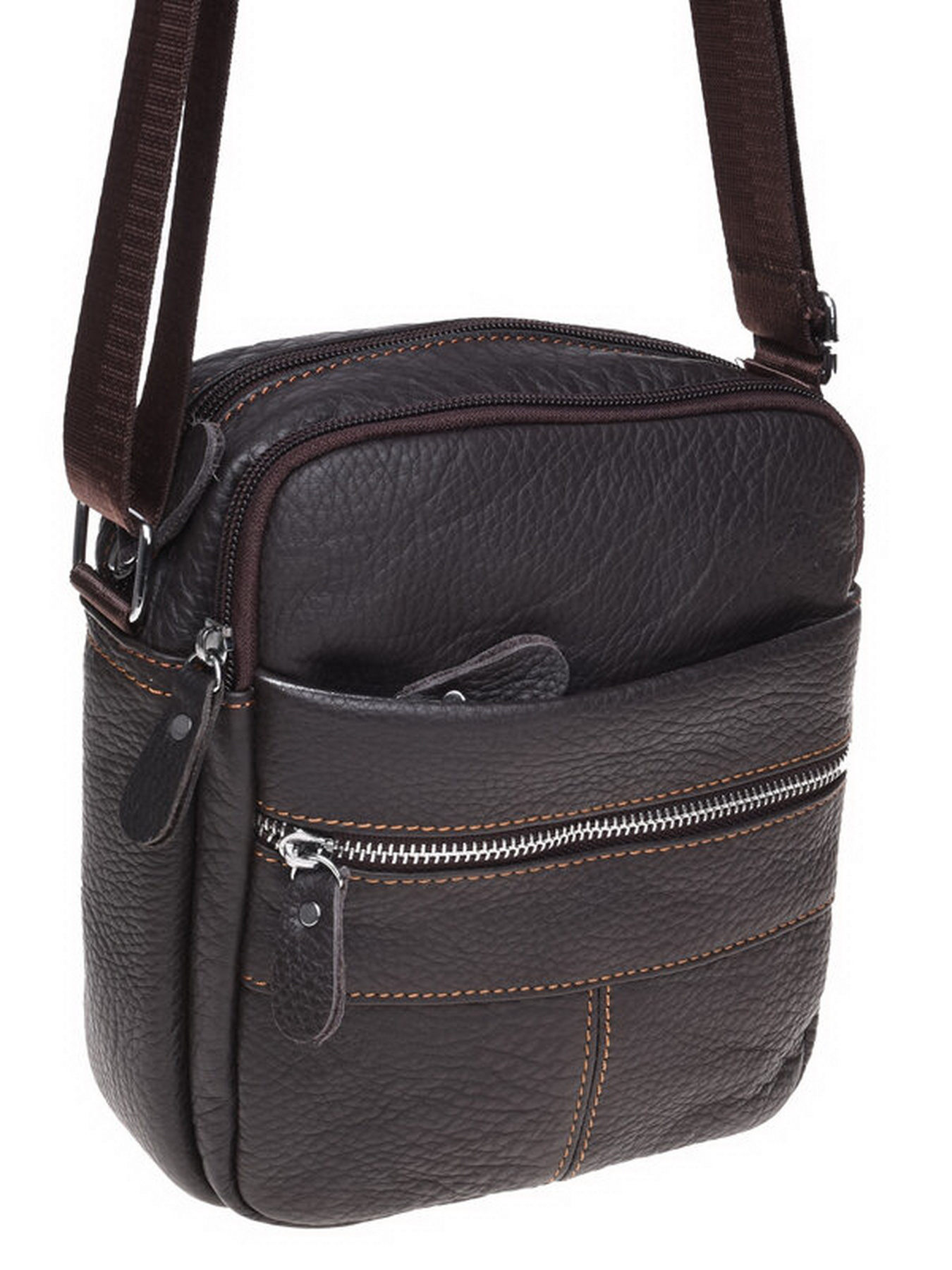Сумки Borsa Leather модель K11020-brown Фото