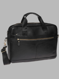 Сумки Borsa Leather модель K11118-black Фото