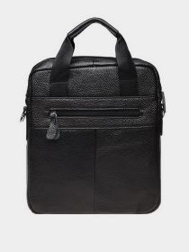 Сумки Borsa Leather модель K18863-black Фото