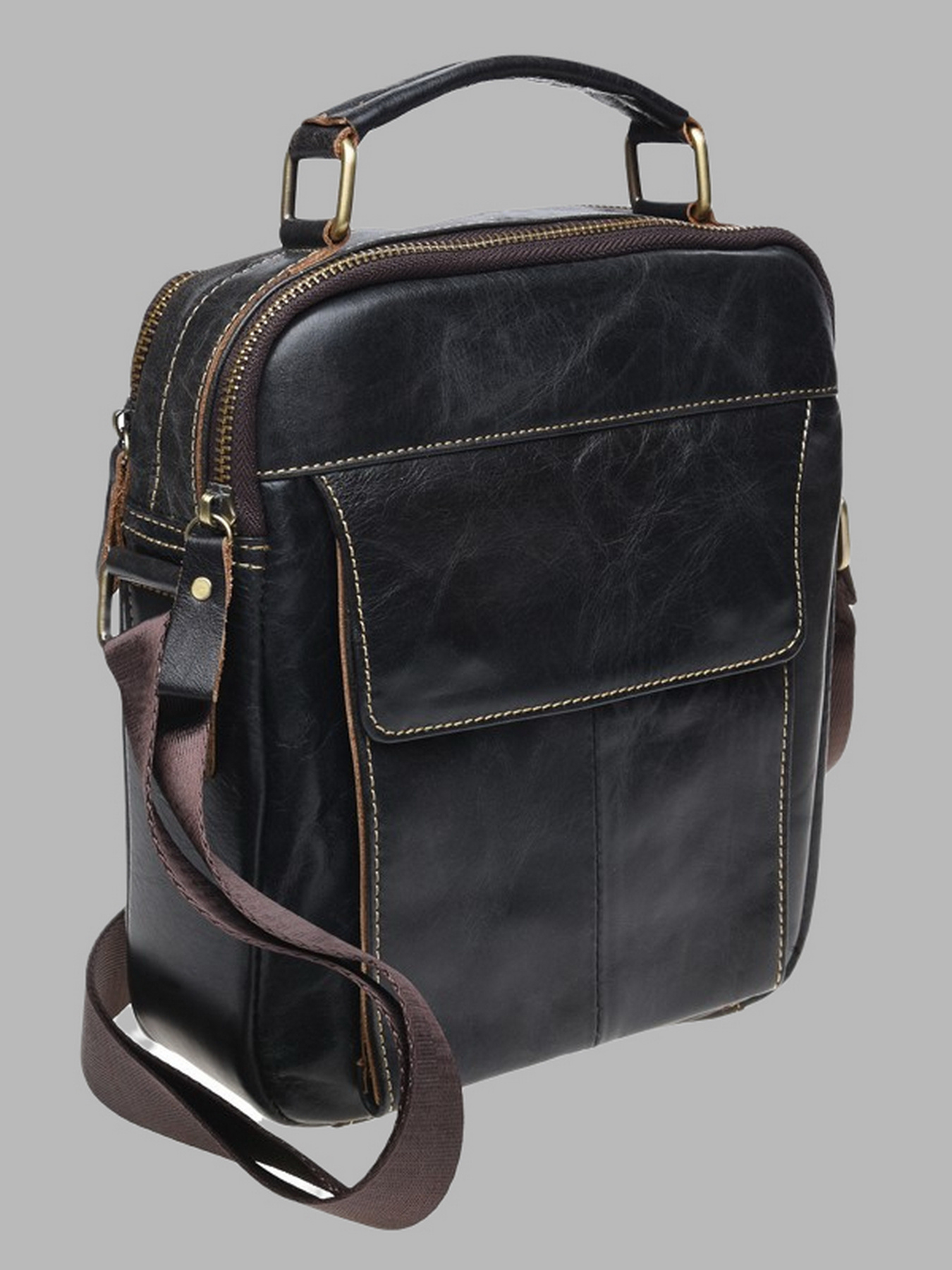 Сумки Borsa Leather модель K16210-brown Фото