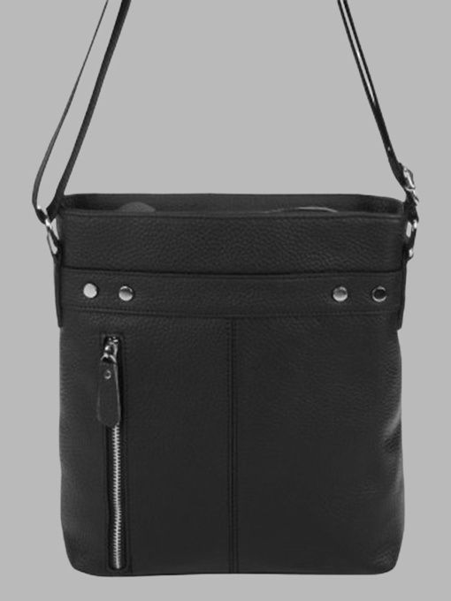 Сумки Borsa Leather модель 1t5502m-black Фото