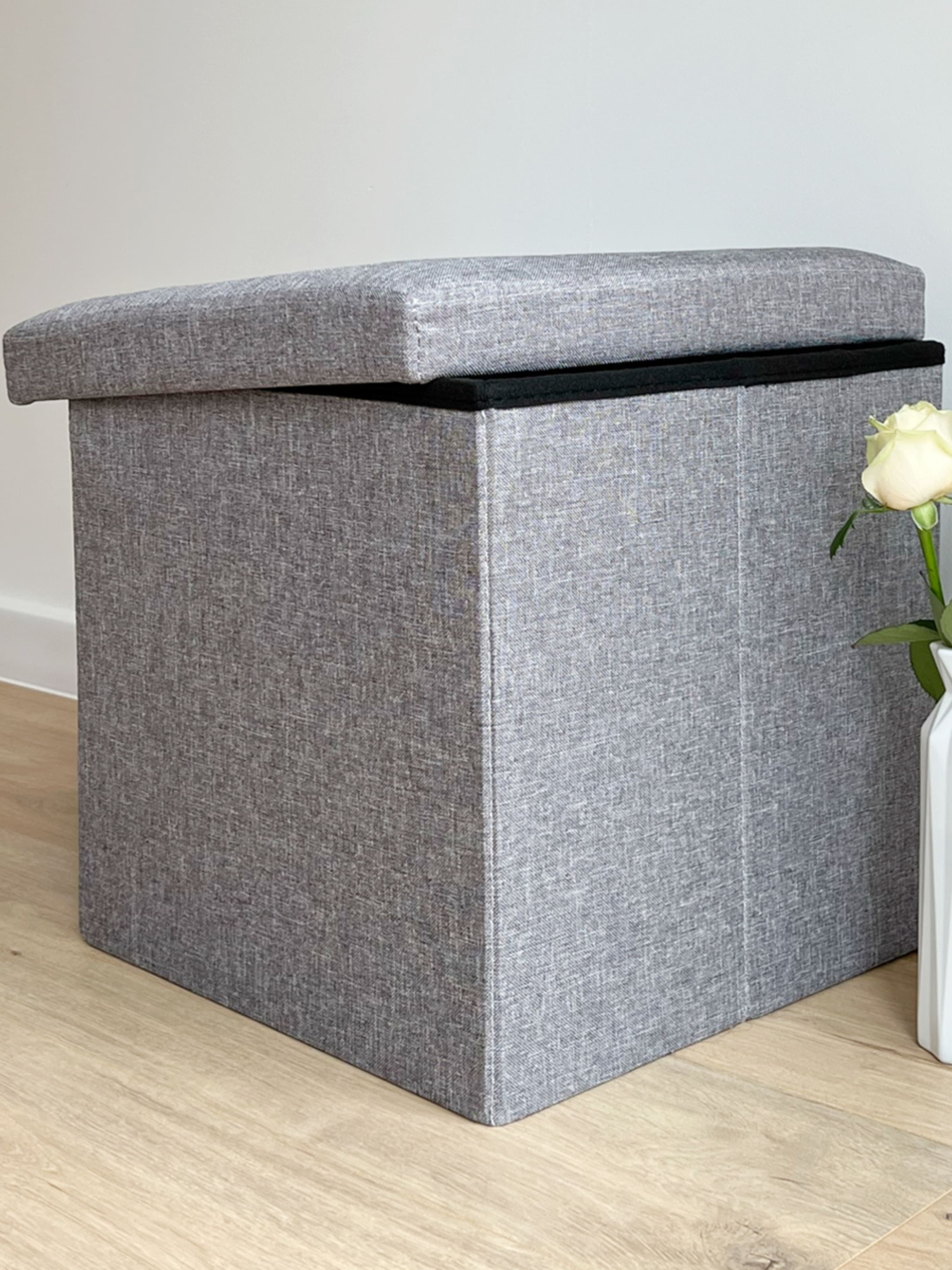 Пуф для хранения текстильный серый MBM HOME модель TH-03 GRAY Пуф для хранения текстильный серый MBM HOME модель TH-03 GRAY Фото