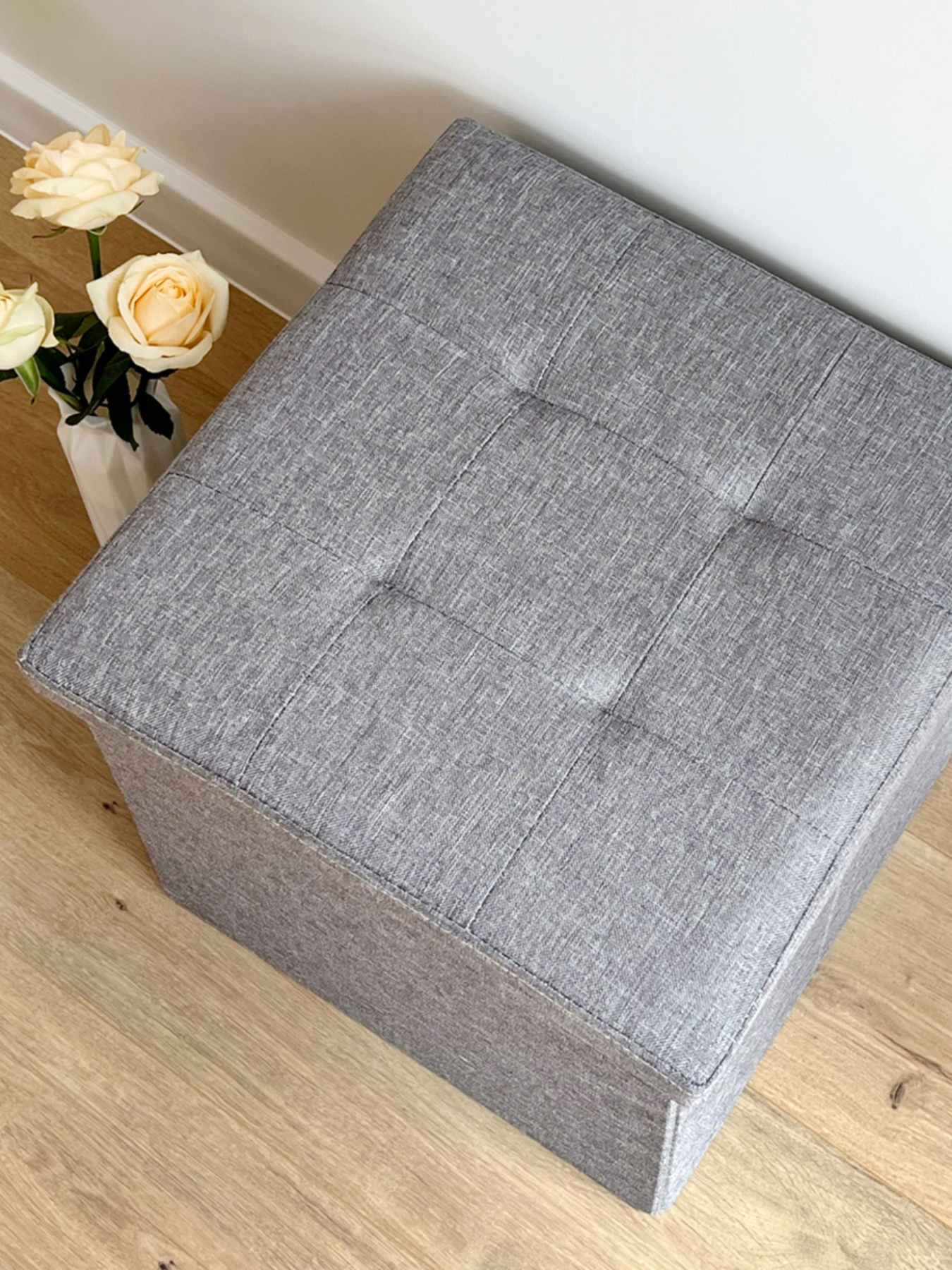 Пуф для хранения текстильный серый MBM HOME модель TH-03 GRAY Пуф для хранения текстильный серый MBM HOME модель TH-03 GRAY Фото