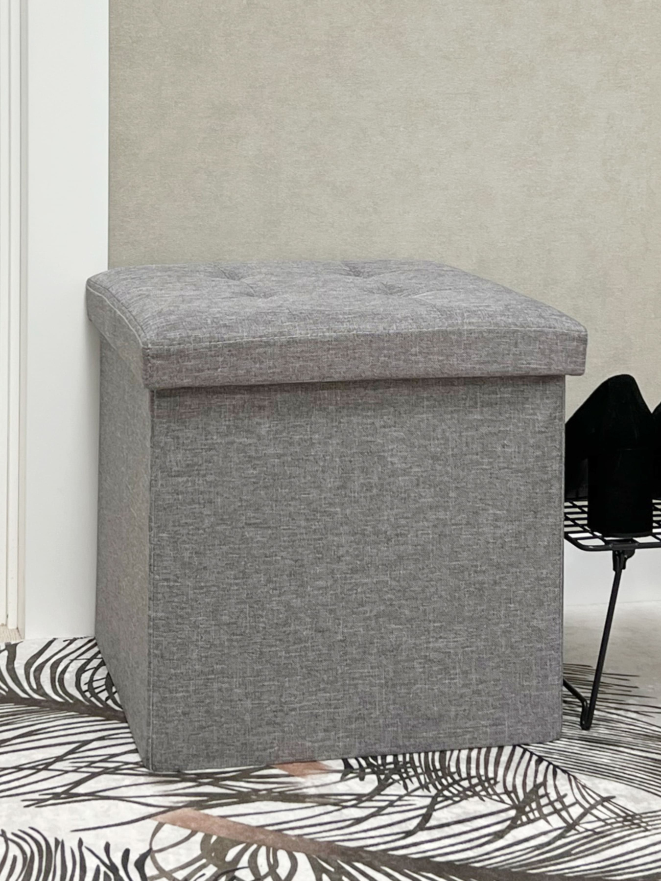Пуф для хранения текстильный серый MBM HOME модель TH-03 GRAY Пуф для хранения текстильный серый MBM HOME модель TH-03 GRAY Фото
