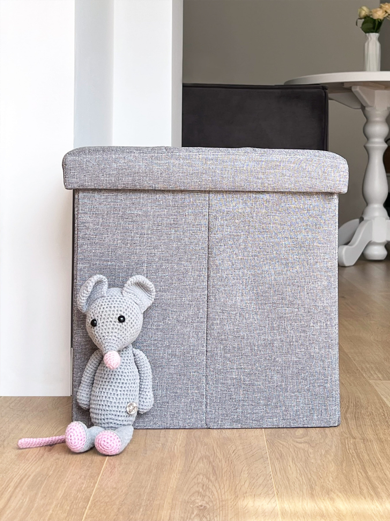 Пуф для хранения текстильный серый MBM HOME модель TH-03 GRAY Пуф для хранения текстильный серый MBM HOME модель TH-03 GRAY Фото