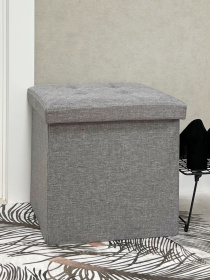 Пуф для хранения текстильный серый MBM HOME модель TH-03 GRAY Фото