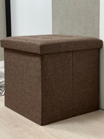 Пуф для хранения текстильный коричневый MBM HOME модель TH-03 BROWN Фото