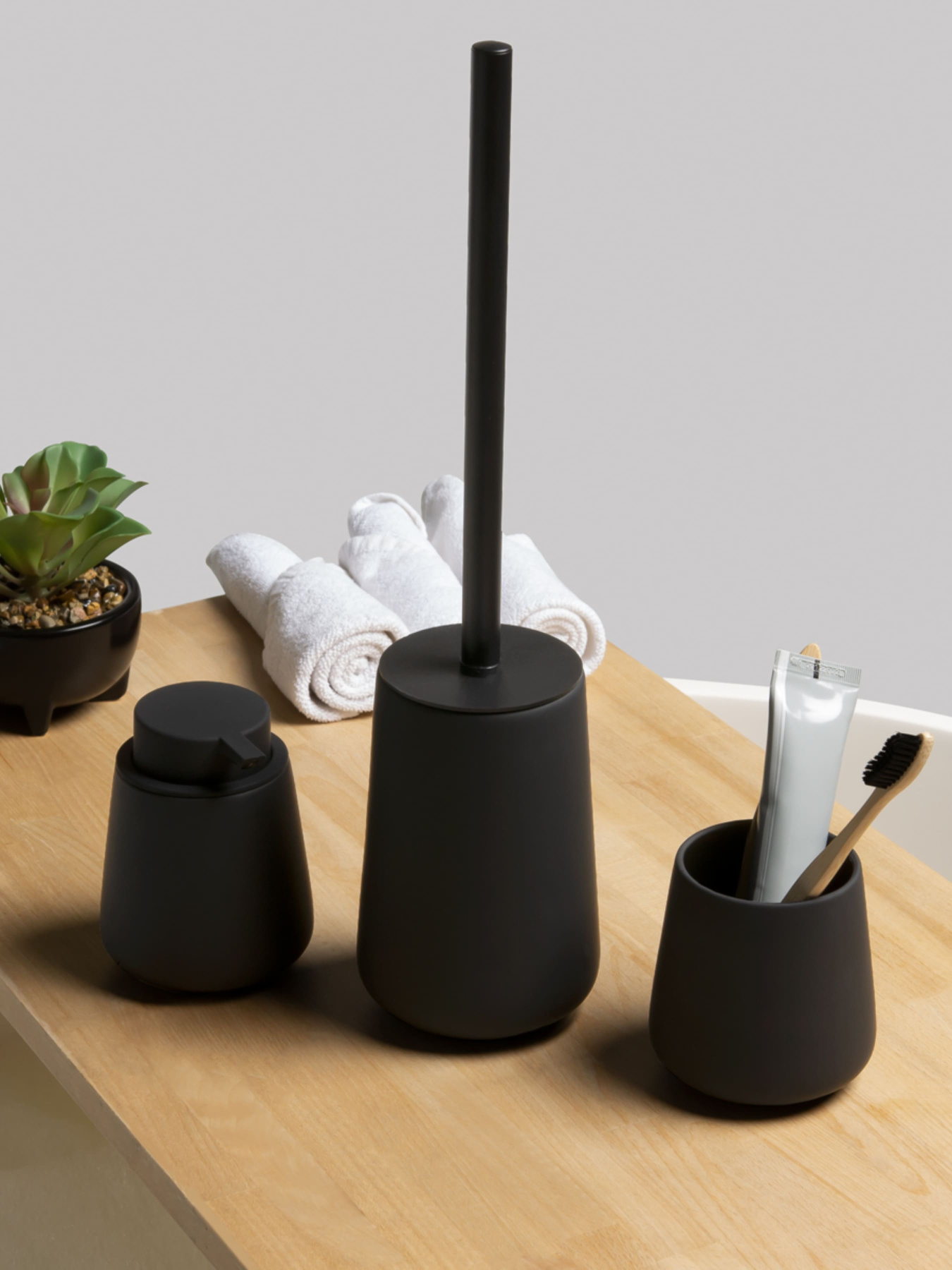 Набір аксесуарів для ванної кімнати чорний Jersey MBM HOME модель MVM-MH-21 BLACK Фото