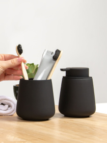 Набір аксесуарів для ванної кімнати чорний Jersey MBM HOME модель MVM-MH-21 BLACK Фото