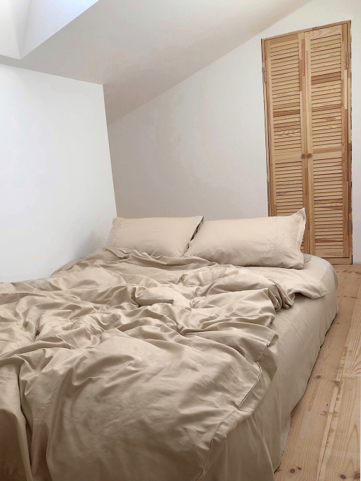Комплект постільної білизни лате з вишитими гілками Cozy модель 8048805 Фото