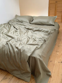 Комплект постільної білизни мох з вишитими гілками Cozy модель 8048839 Фото
