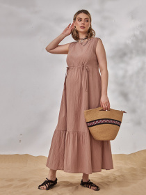 Сукні Yula mama Noemie модель NoemieDR-24.041CappuccinoYLMMDR Фото