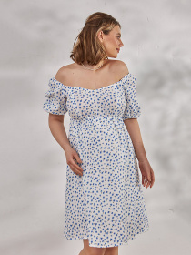 Сукні Yula mama Amadeya модель AmadeyaDR-24.051WhiteBlueYLMMDR Фото
