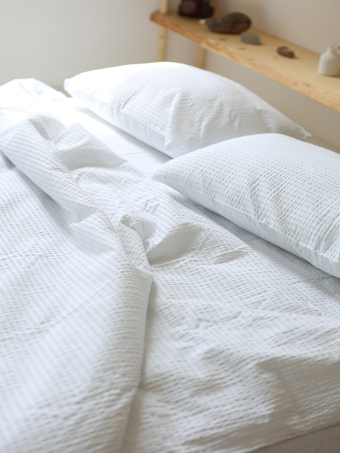 Комплект постільної білизни з тканини Бавовна колір “Білий” BedclozZzes модель 12937 Фото